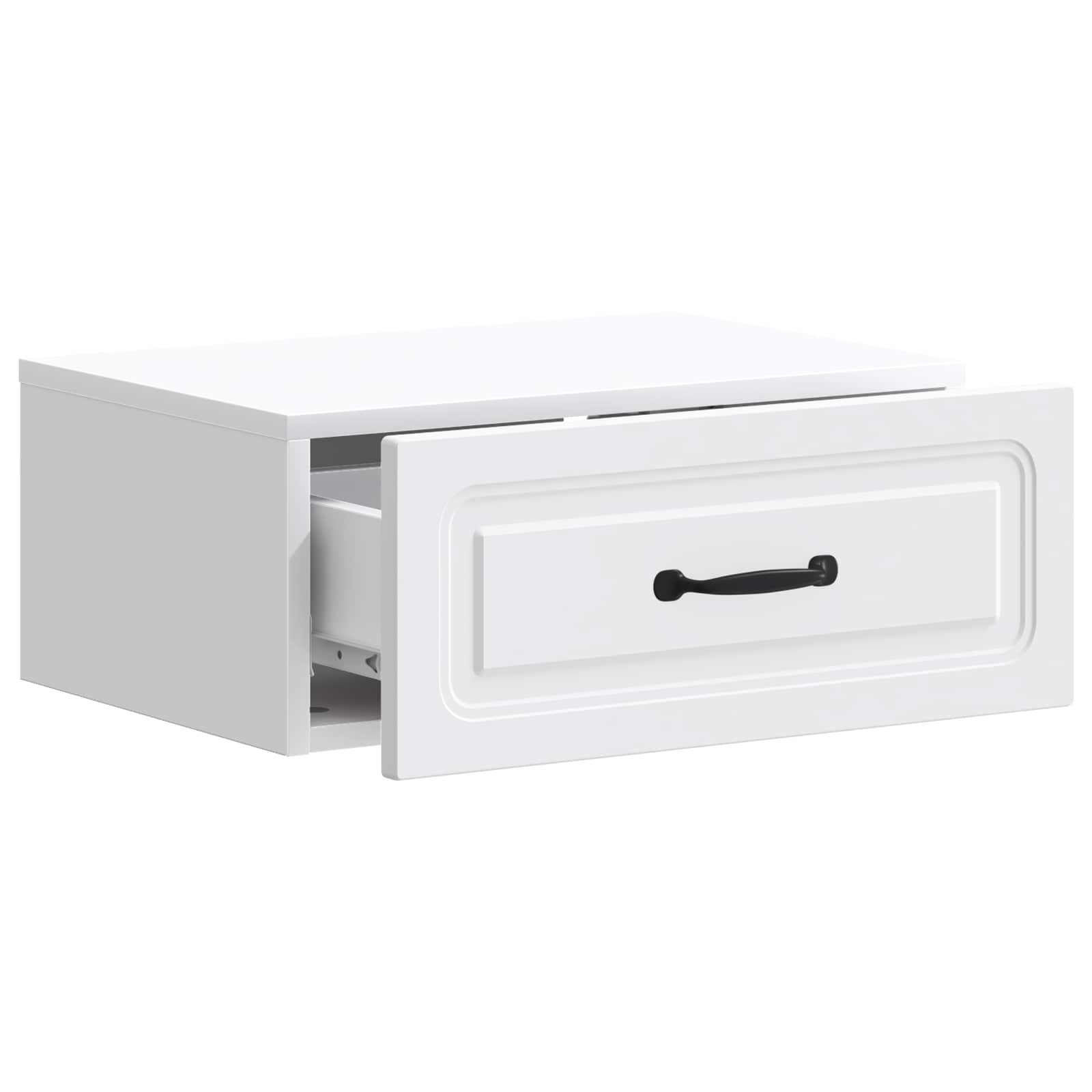 vidaXL Wisząca Szafka Nocna z szufladą 2 pcs Biały 49 x 34,5 x 20 cm