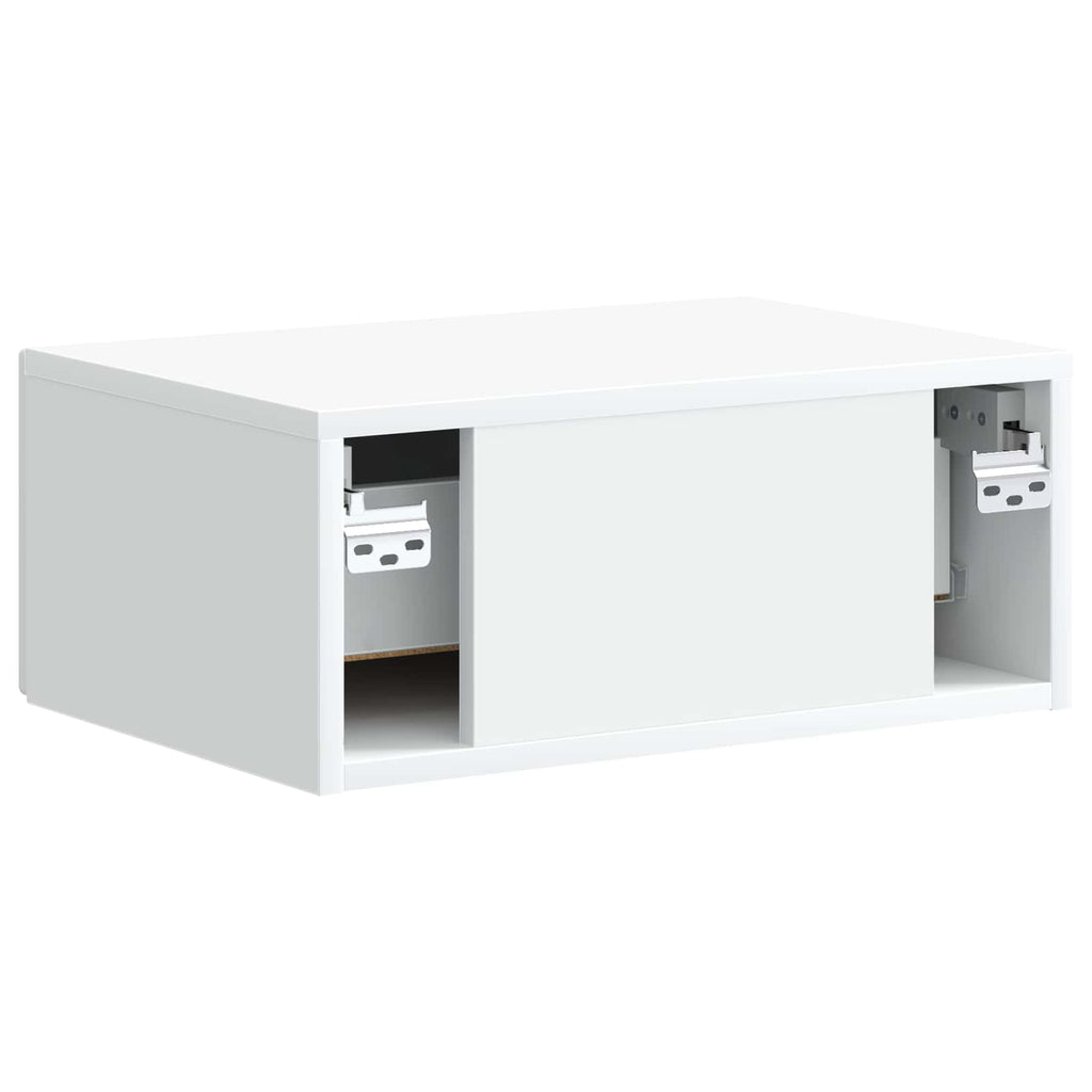 vidaXL Wisząca Szafka Nocna z szufladą 2 pcs Biały 49 x 34,5 x 20 cm