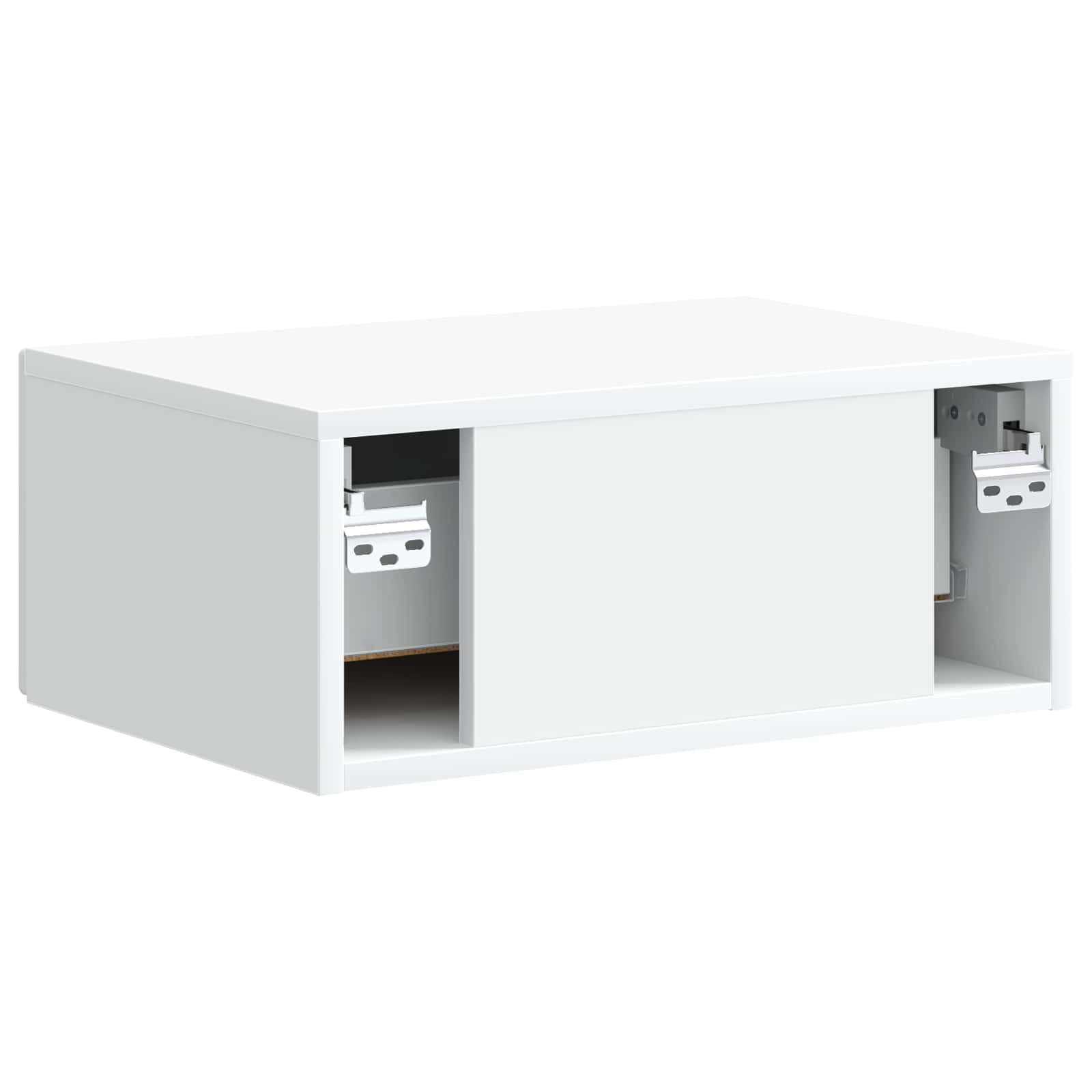 vidaXL Wisząca Szafka Nocna z szufladą 2 pcs Biały 49 x 34,5 x 20 cm