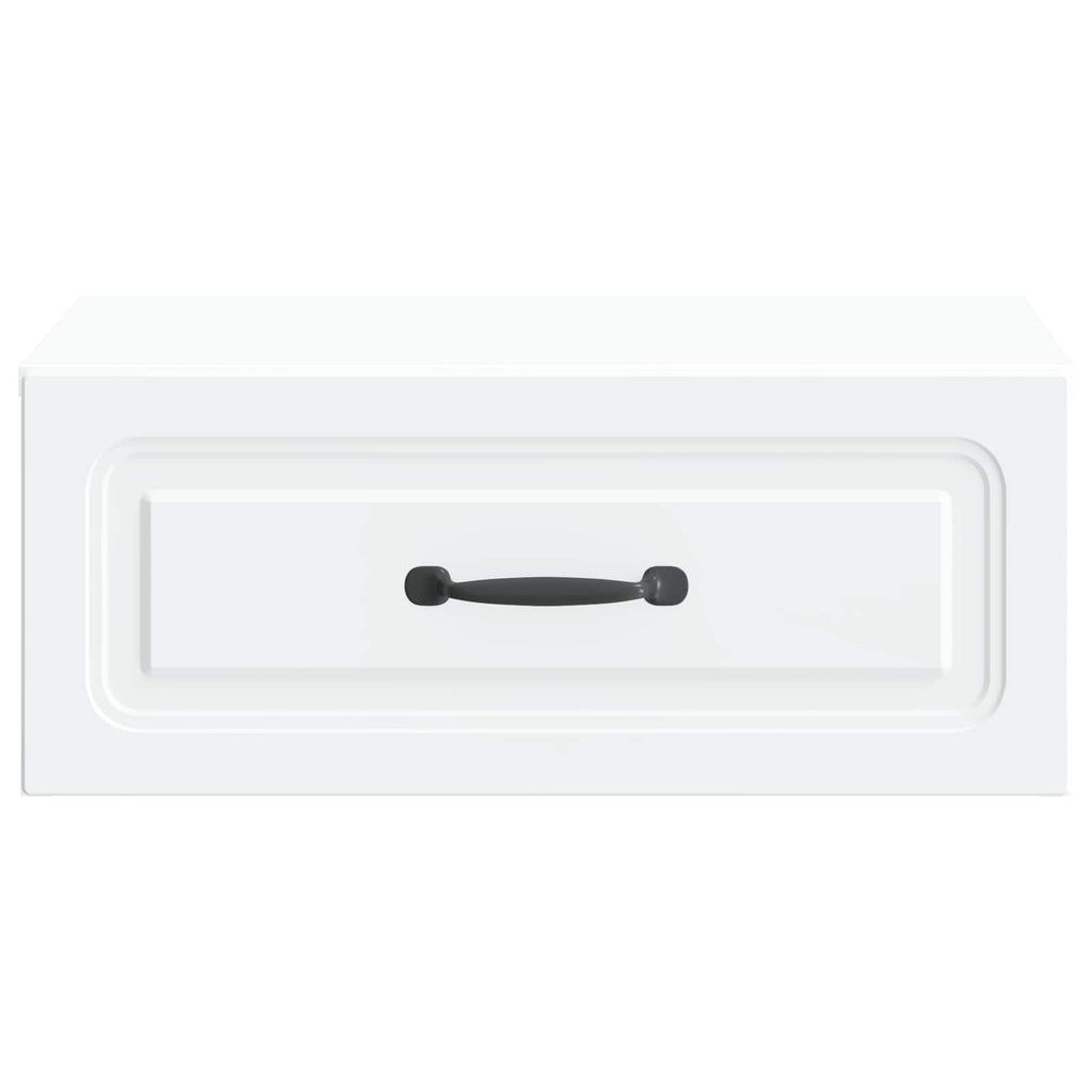 vidaXL Wisząca Szafka Nocna z szufladą 2 pcs Biały 49 x 34,5 x 20 cm