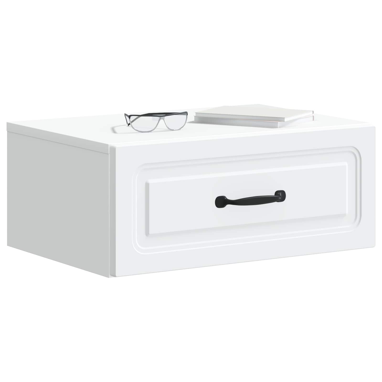 vidaXL Wisząca Szafka Nocna z szufladą 2 pcs Biały 49 x 34,5 x 20 cm