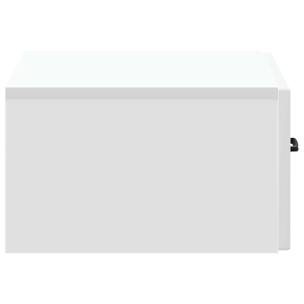 vidaXL Wisząca Szafka Nocna z szufladą 2 pcs Biały 49 x 34,5 x 20 cm