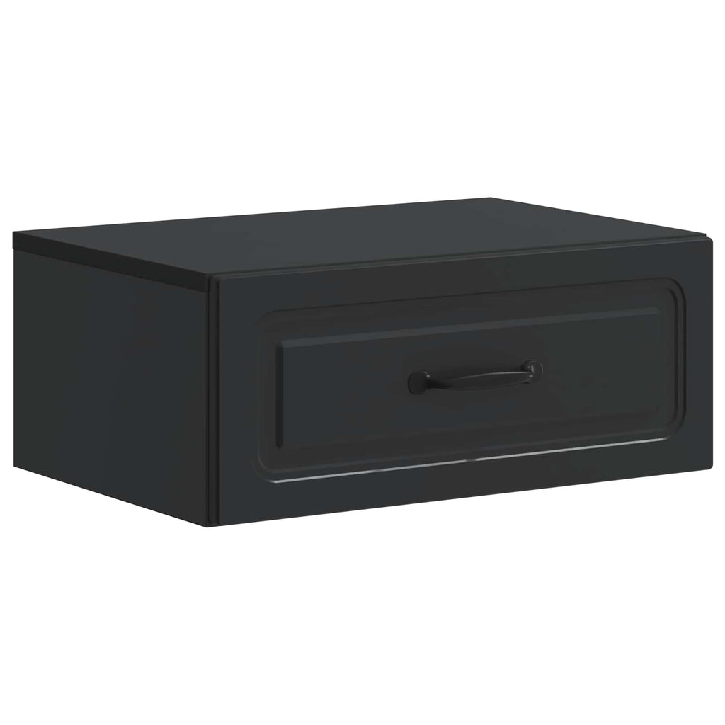 vidaXL Wisząca Szafka Nocna z szufladą Czarny 49 x 34,5 x 20 cm