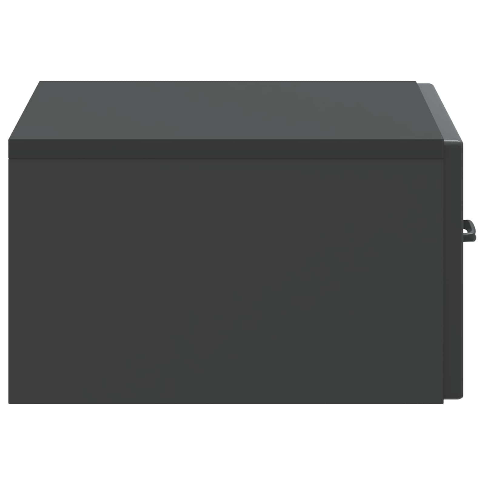 vidaXL Wisząca Szafka Nocna z szufladą Czarny 49 x 34,5 x 20 cm