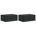 vidaXL Wisząca Szafka Nocna z szufladą 2 pcs Czarny 49 x 34,5 x 20 cm