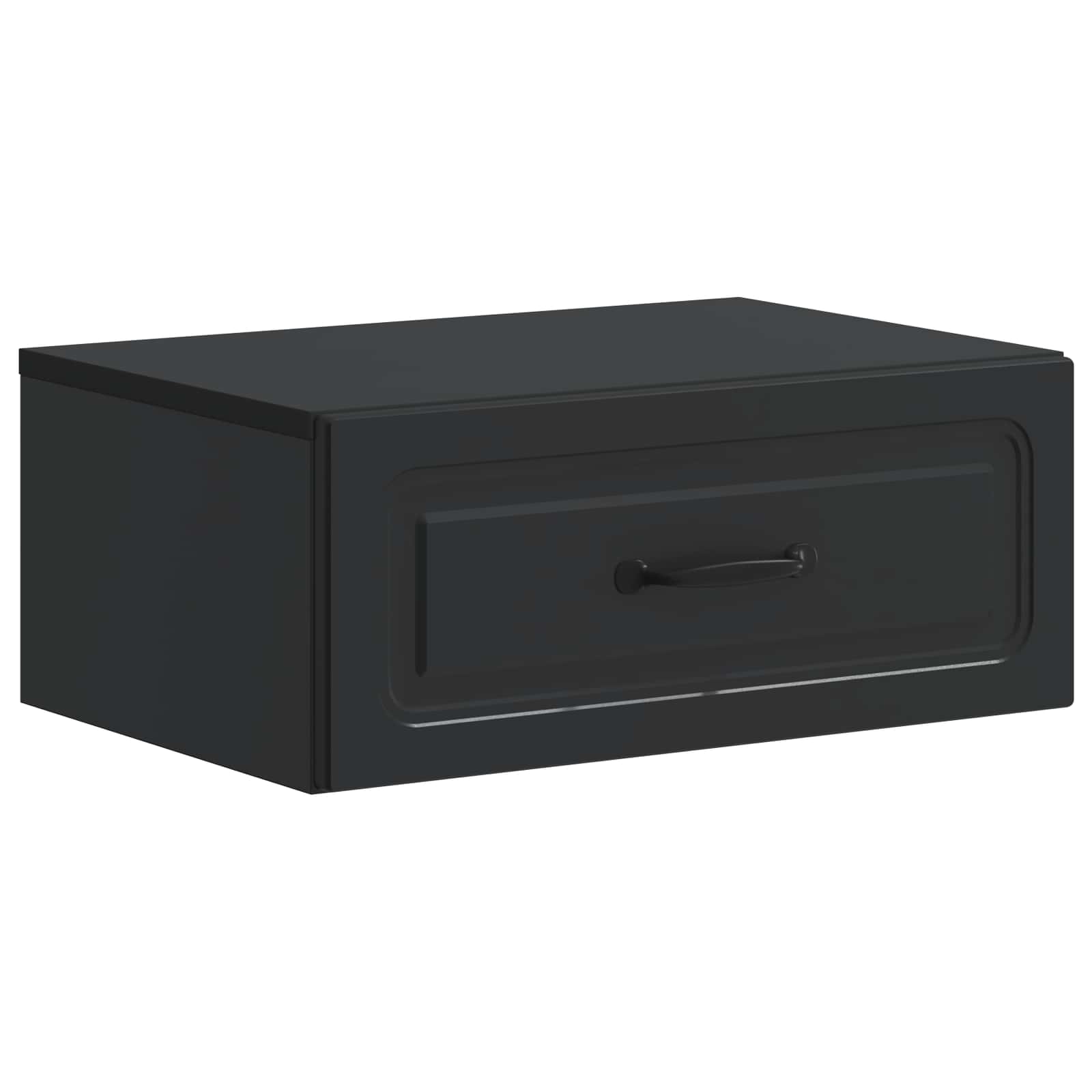 vidaXL Wisząca Szafka Nocna z szufladą 2 pcs Czarny 49 x 34,5 x 20 cm