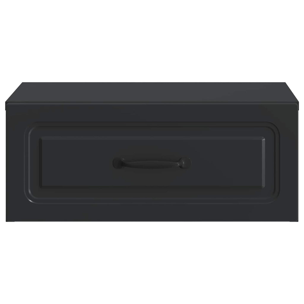 vidaXL Wisząca Szafka Nocna z szufladą 2 pcs Czarny 49 x 34,5 x 20 cm