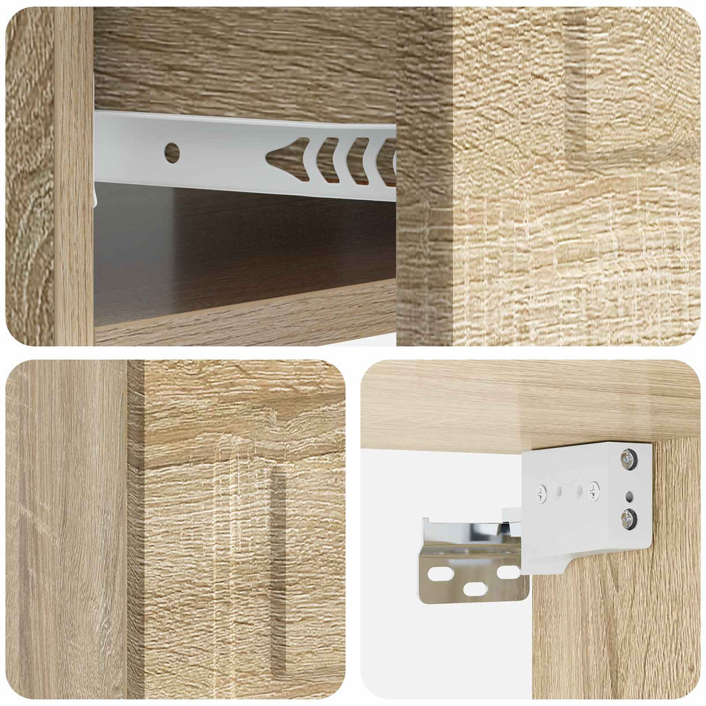 vidaXL Wisząca Szafka Nocna 2 pcs dąb Sonoma 49 x 34,5 x 20 cm