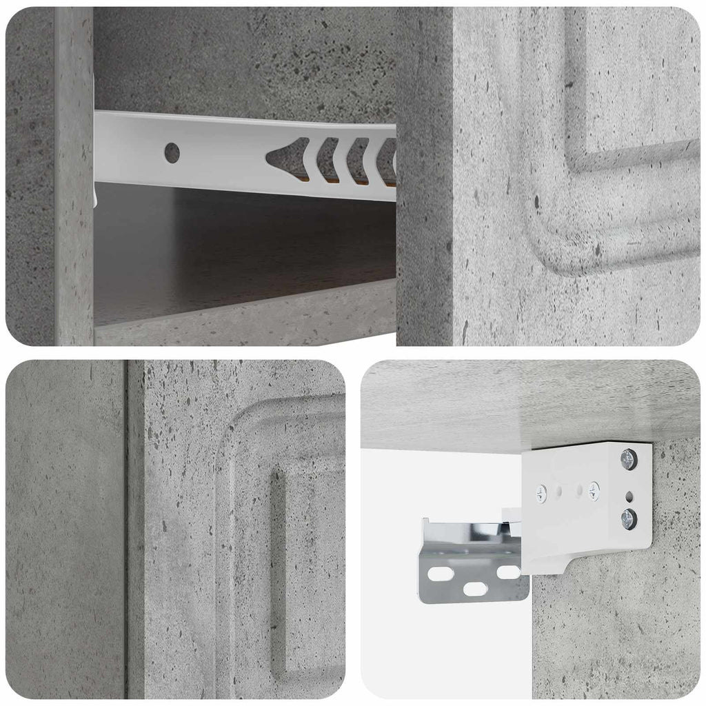 vidaXL Wisząca Szafka Nocna Betonowy szary 49 x 34,5 x 20 cm