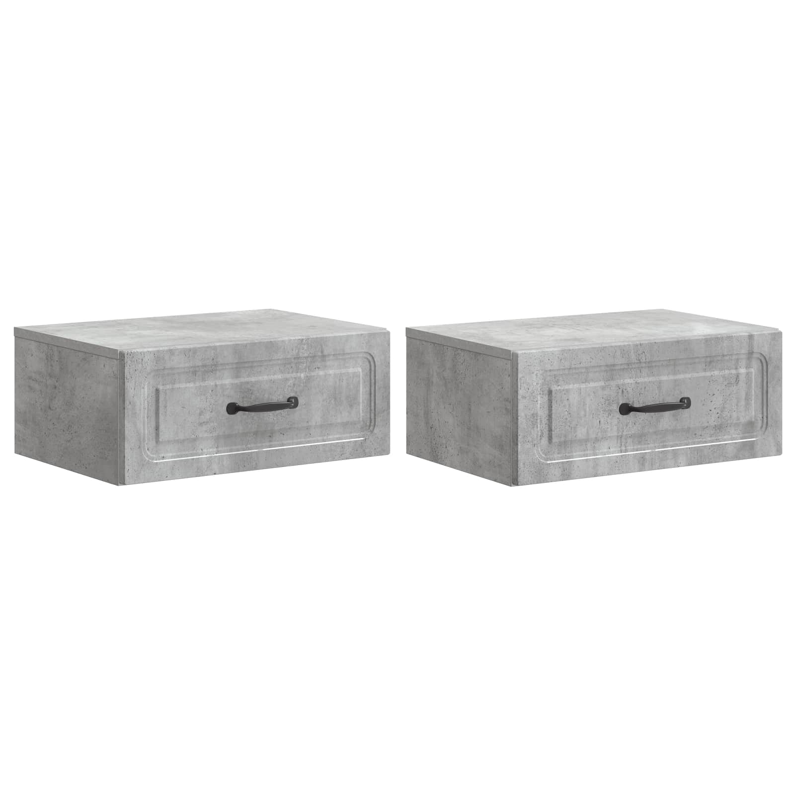 vidaXL Wisząca Szafka Nocna 2 pcs Betonowy szary 49 x 34,5 x 20 cm