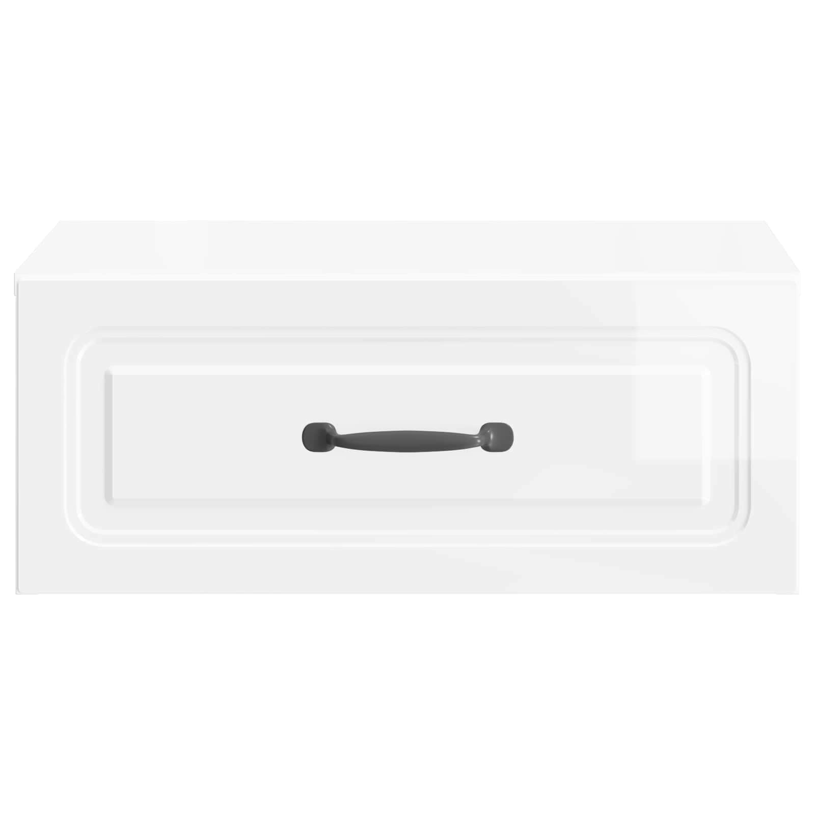 vidaXL Wisząca Szafka Nocna Biały wysoki połysk 49 x 34,5 x 20 cm