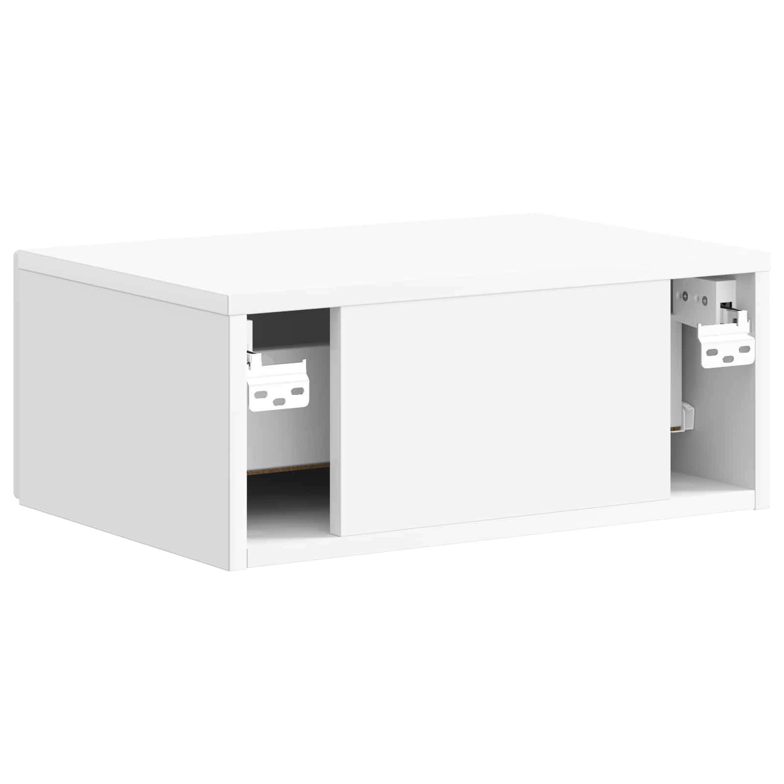vidaXL Wisząca Szafka Nocna z szufladą 2 pcs Biały wysoki połysk