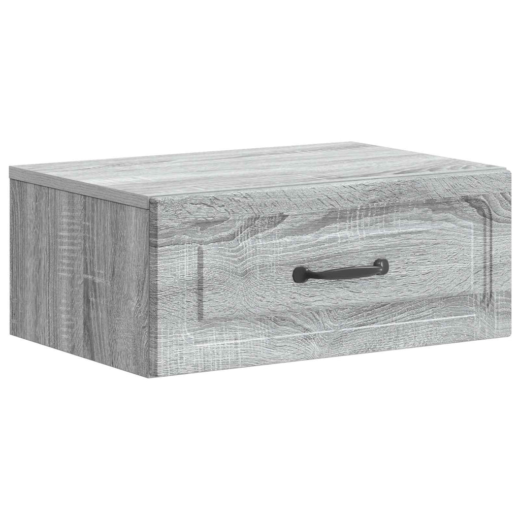 vidaXL Wisząca Szafka Nocna z szufladą Szary Sonoma 49 x 34,5 x 20 cm