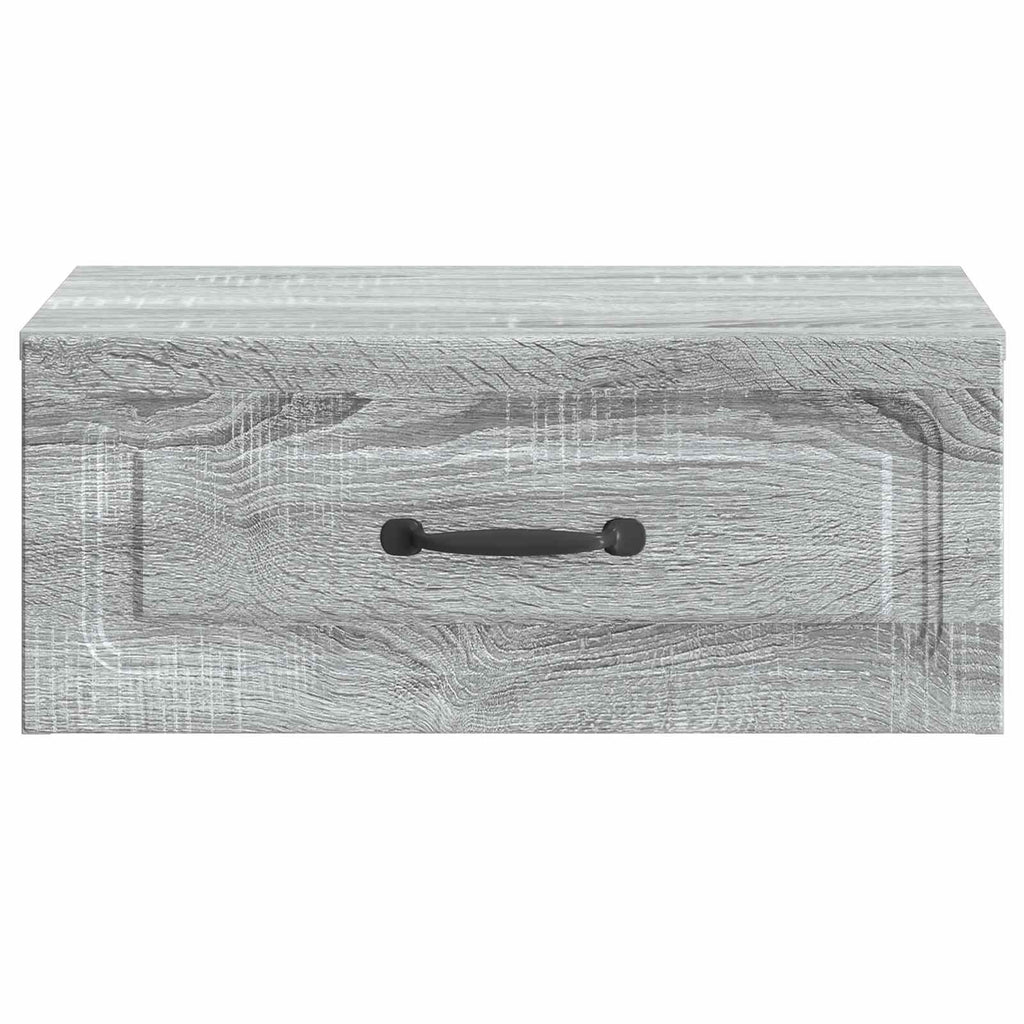 vidaXL Wisząca Szafka Nocna z szufladą Szary Sonoma 49 x 34,5 x 20 cm
