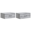 vidaXL Wisząca Szafka Nocna 2 pcs Szary Sonoma 49 x 34,5 x 20 cm