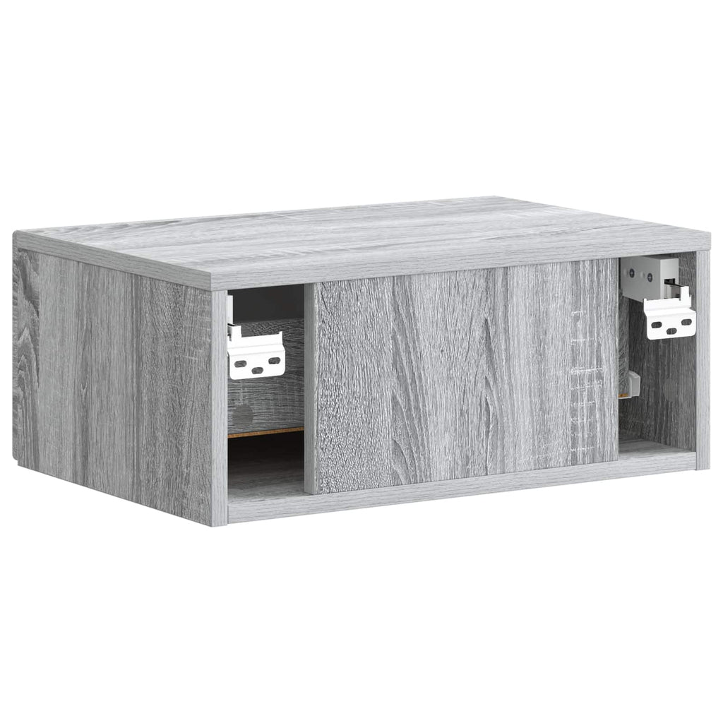 vidaXL Wisząca Szafka Nocna 2 pcs Szary Sonoma 49 x 34,5 x 20 cm