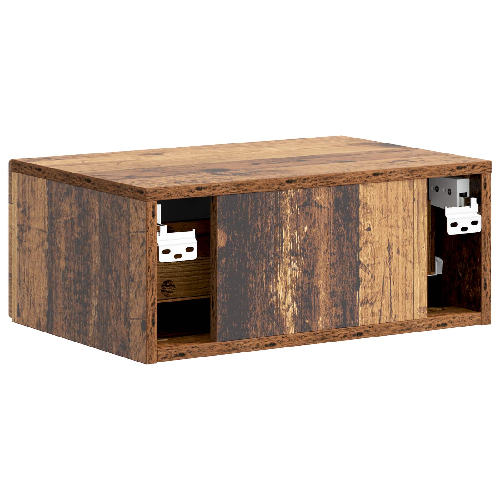 vidaXL Wisząca Szafka Nocna 2 pcs Stare drewno 49 x 34,5 x 20 cm
