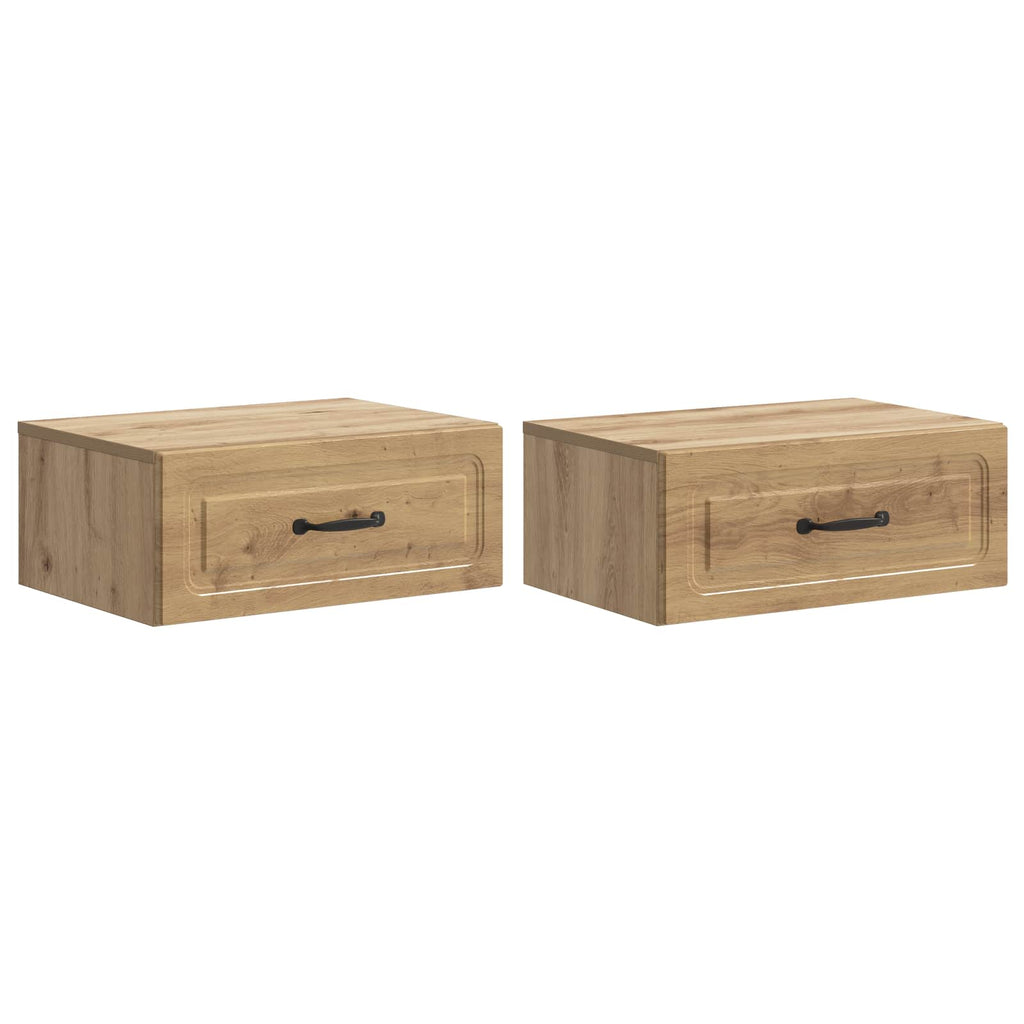vidaXL Wisząca Szafka Nocna 2 pcs Dąb artisan 49 x 34,5 x 20 cm