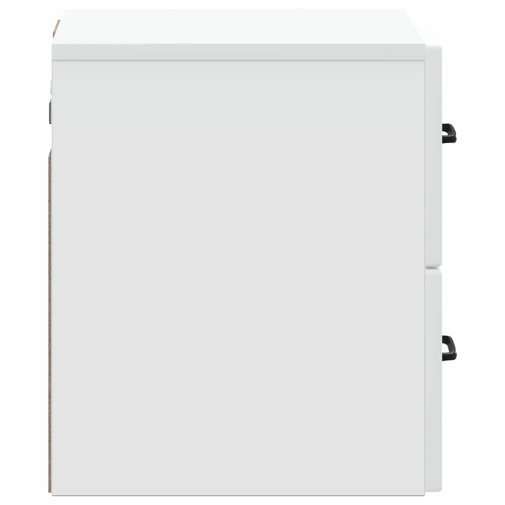 vidaXL Wisząca Szafka Nocna z szufladą Biały 34,5 x 33 x 40 cm