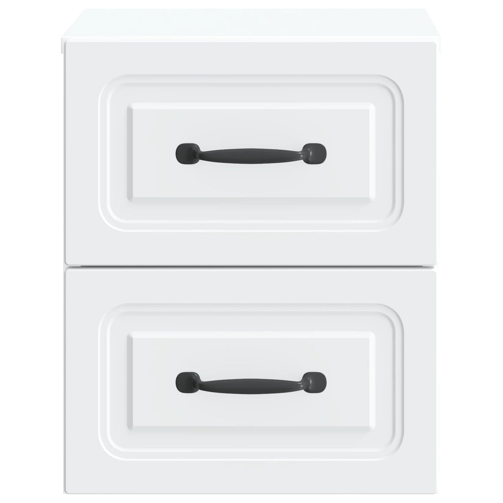 vidaXL Wisząca Szafka Nocna z szufladą 2 pcs Biały 34,5 x 33 x 40 cm