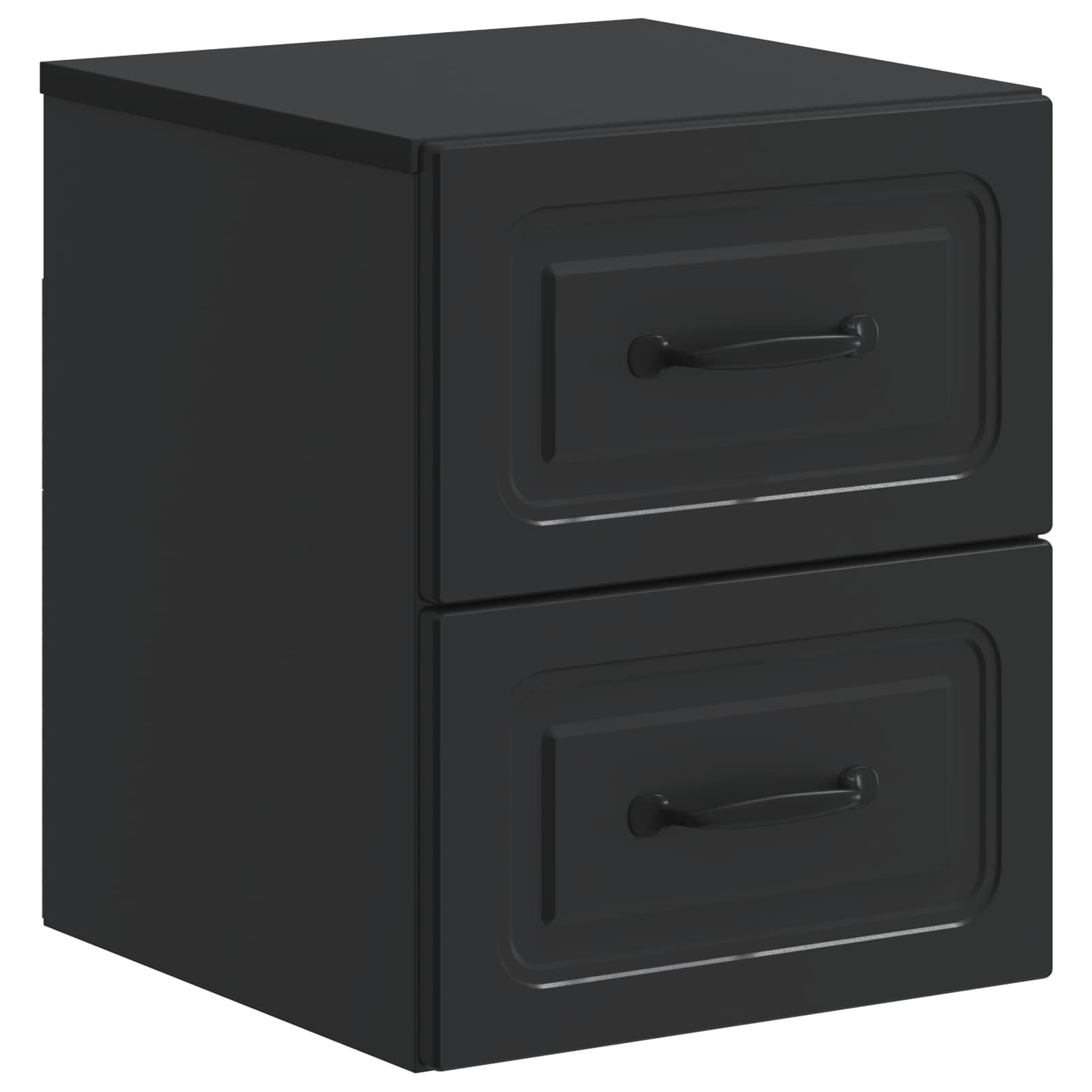 vidaXL Wisząca Szafka Nocna z szufladą 2 pcs Czarny 34,5 x 33 x 40 cm