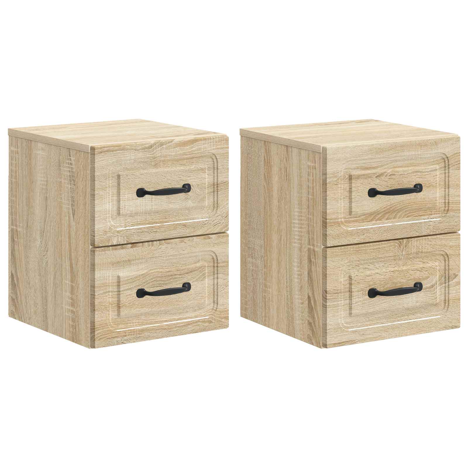 vidaXL Wisząca Szafka Nocna 2 pcs dąb Sonoma 34,5 x 33 x 40 cm