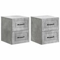 vidaXL Wisząca Szafka Nocna 2 pcs Betonowy szary 34,5 x 33 x 40 cm