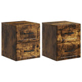 vidaXL Wisząca Szafka Nocna 2 pcs Dąb wędzony 34,5 x 33 x 40 cm