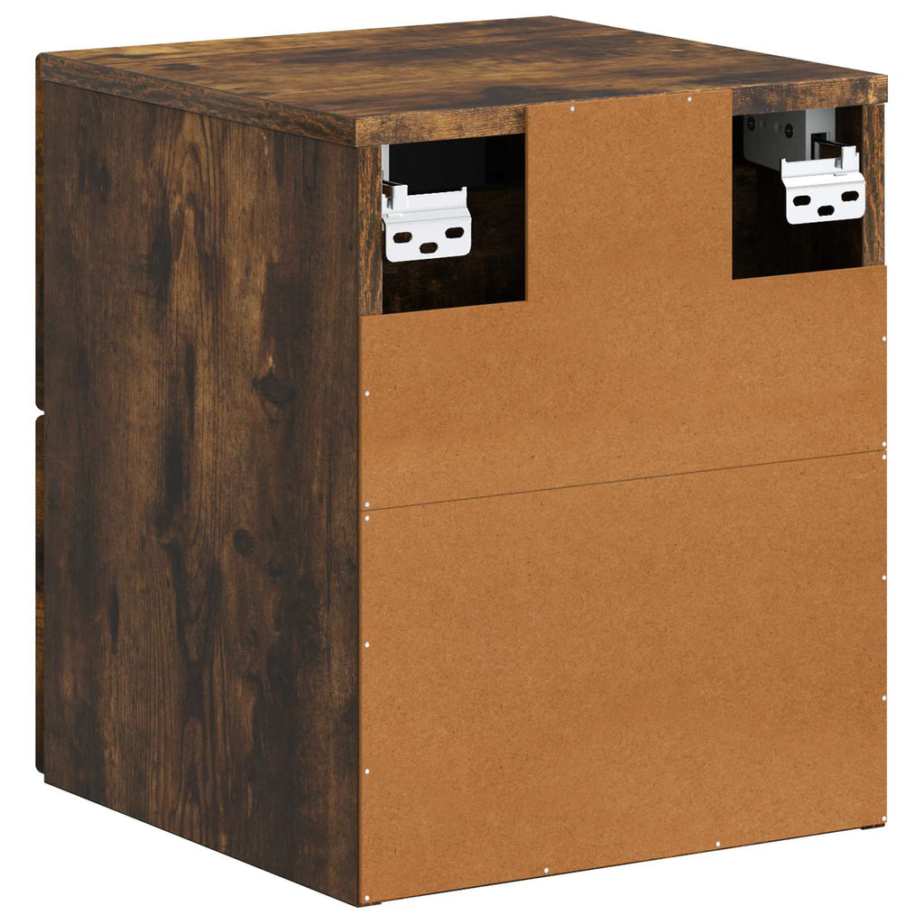 vidaXL Wisząca Szafka Nocna 2 pcs Dąb wędzony 34,5 x 33 x 40 cm