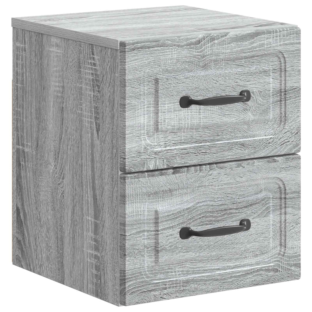 vidaXL Wisząca Szafka Nocna 2 pcs Szary Sonoma 34,5 x 33 x 40 cm
