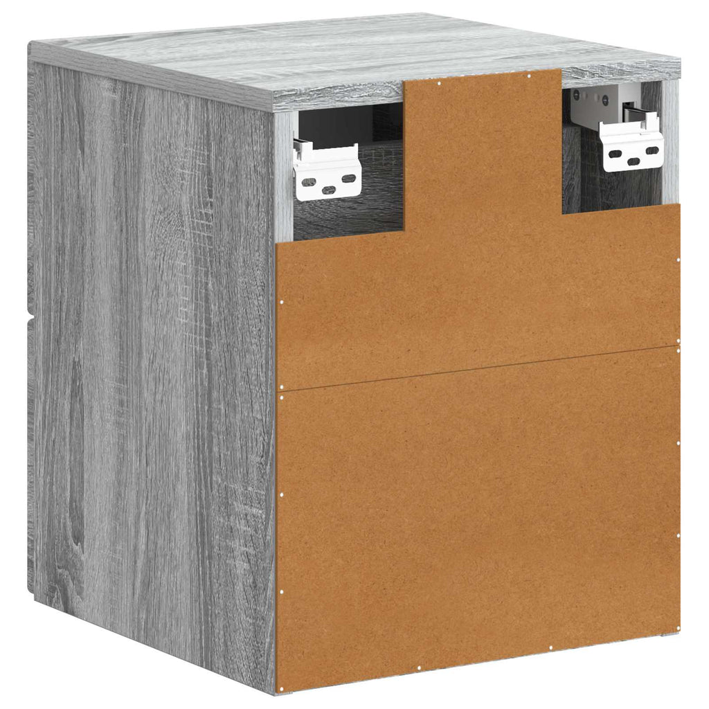 vidaXL Wisząca Szafka Nocna 2 pcs Szary Sonoma 34,5 x 33 x 40 cm