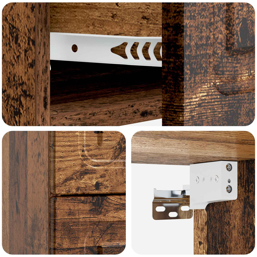 vidaXL Wisząca Szafka Nocna 2 pcs Stare drewno 34,5 x 33 x 40 cm