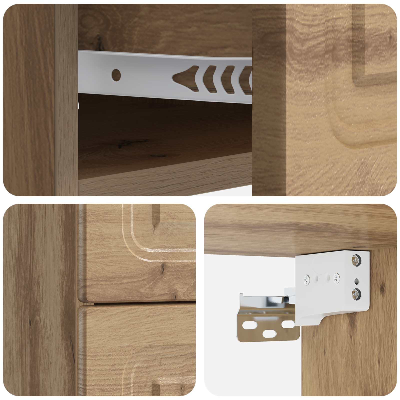 vidaXL Wisząca Szafka Nocna 2 pcs Dąb artisan 34,5 x 33 x 40 cm