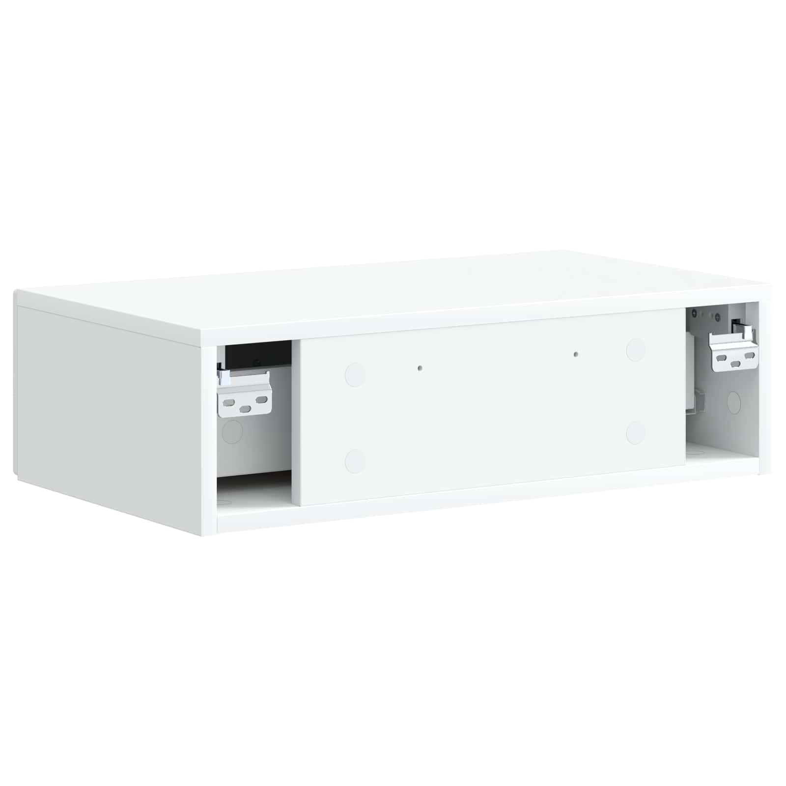 vidaXL Stolik boczny montowany na ścianie Biały 59 x 34,5 x 17 cm