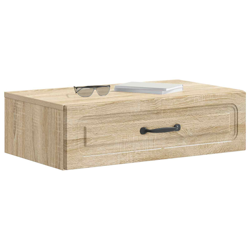 vidaXL Stolik boczny montowany na ścianie dąb Sonoma 59 x 34,5 x 17 cm
