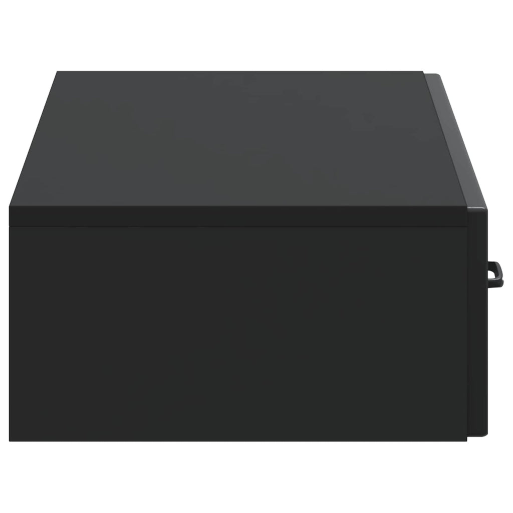 vidaXL Stolik boczny montowany na ścianie Czarny 87,5 x 34,5 x 17 cm