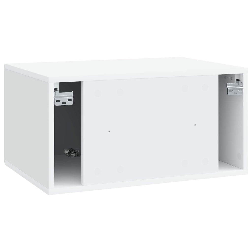 vidaXL Szafka RTV montowana na ścianie Biały 59,5 x 41 x 30 cm