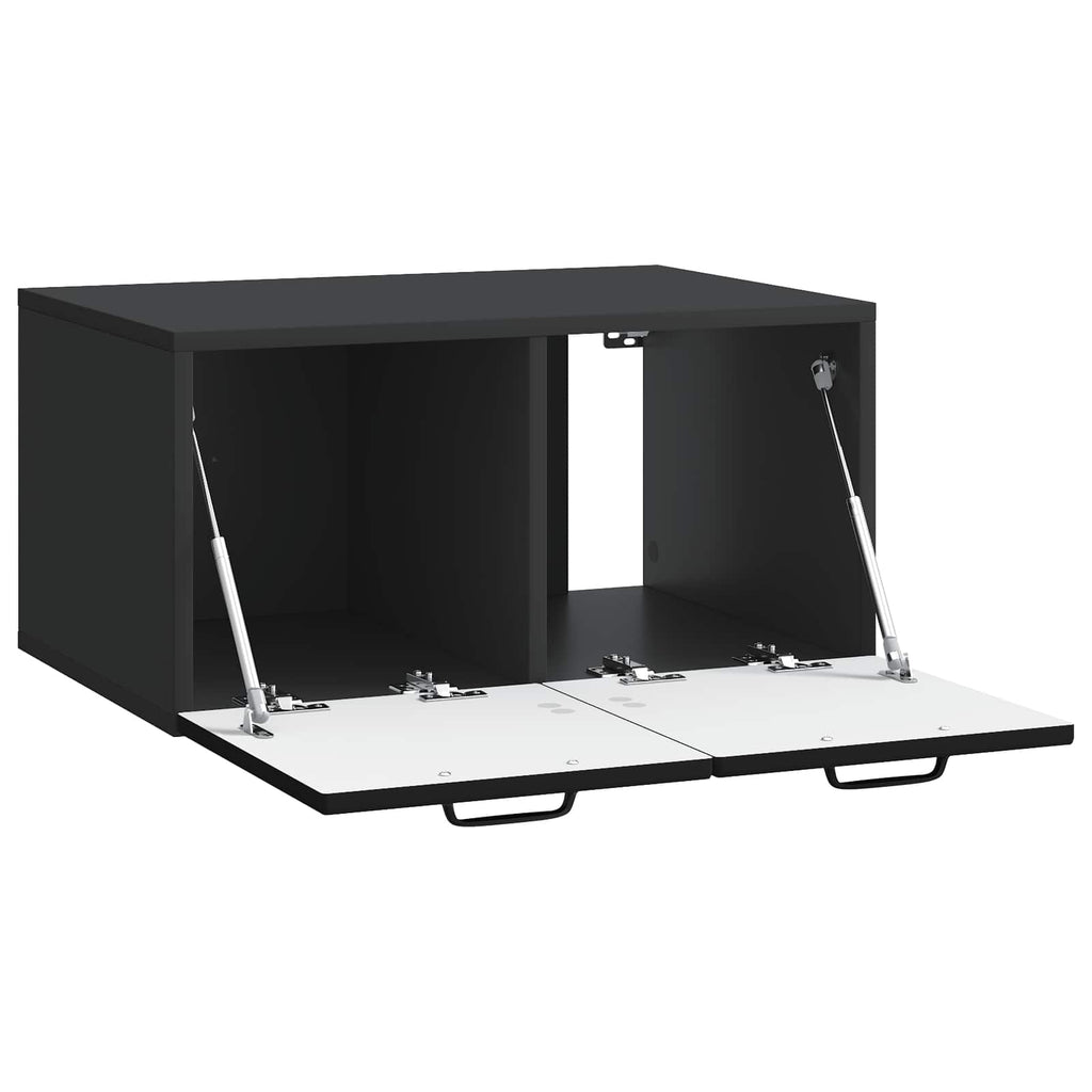 vidaXL Szafka RTV montowana na ścianie Czarny 59,5 x 41 x 30 cm
