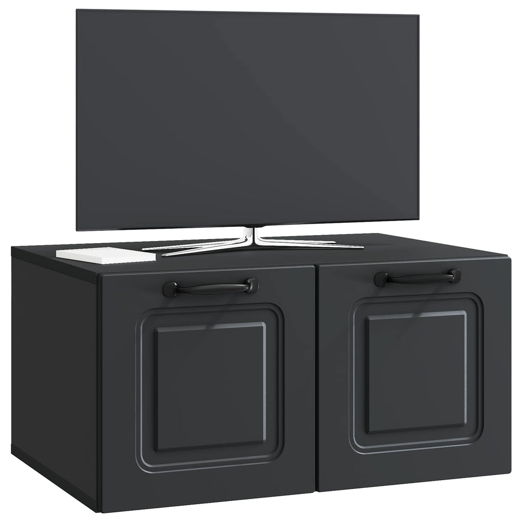 vidaXL Szafka RTV montowana na ścianie Czarny 59,5 x 41 x 30 cm