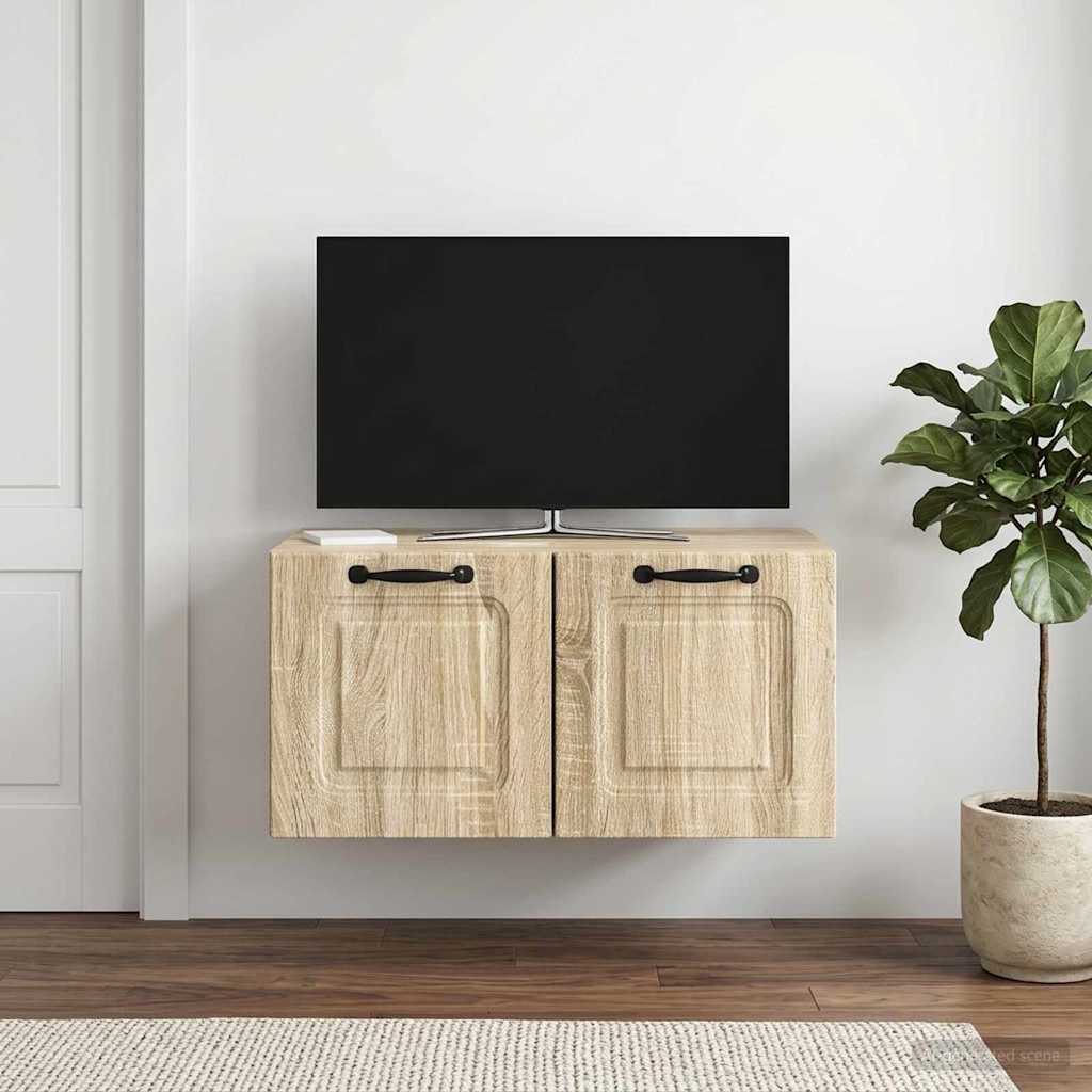 vidaXL Szafka RTV montowana na ścianie dąb Sonoma 59,5 x 41 x 30 cm
