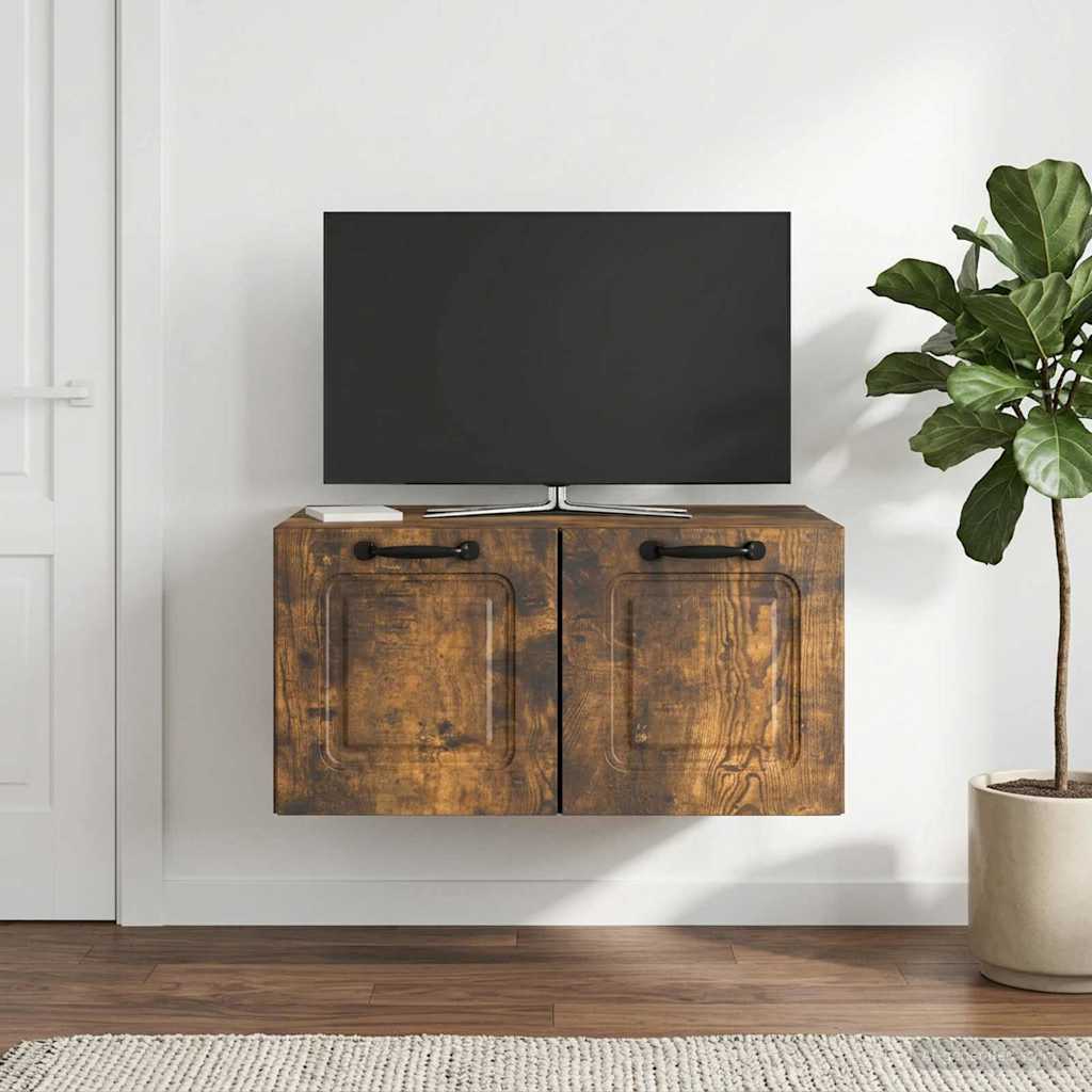 vidaXL Szafka RTV montowana na ścianie Dąb wędzony 59,5 x 41 x 30 cm