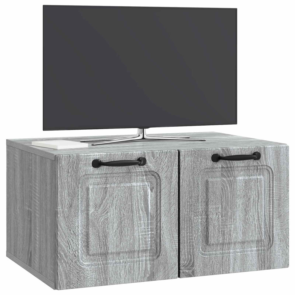vidaXL Szafka RTV montowana na ścianie Szary Sonoma 59,5 x 41 x 30 cm