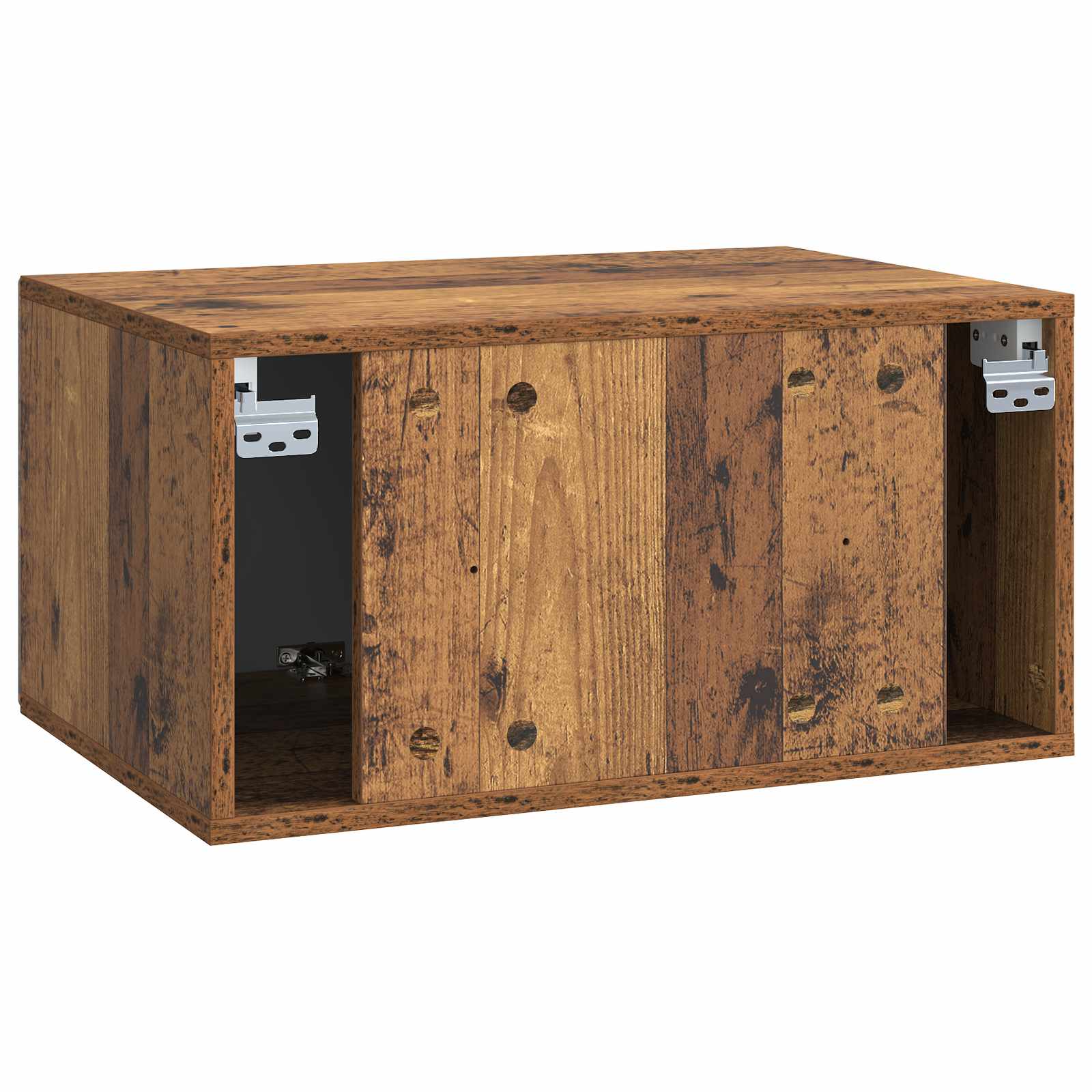 vidaXL Szafka RTV montowana na ścianie Stare drewno 59,5 x 41 x 30 cm