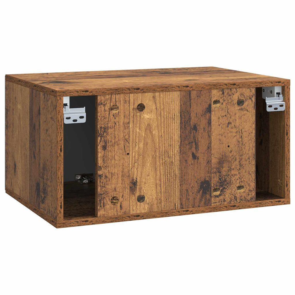 vidaXL Szafka RTV montowana na ścianie Stare drewno 59,5 x 41 x 30 cm