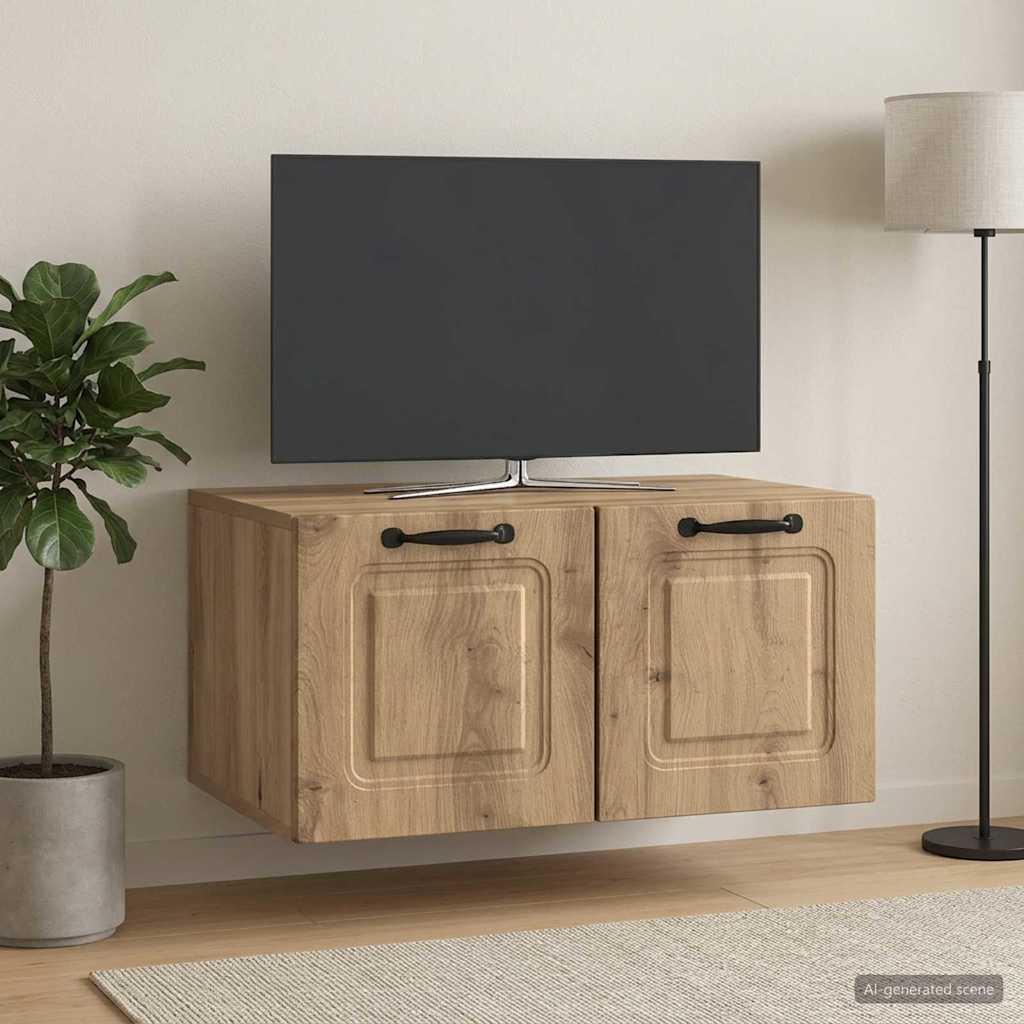 vidaXL Szafka RTV montowana na ścianie 59,5 x 41 x 30 cm Dąb artisan