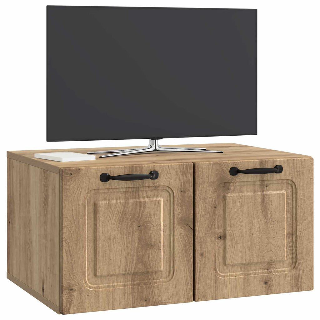 vidaXL Szafka RTV montowana na ścianie Dąb artisan 59,5 x 41 x 30 cm