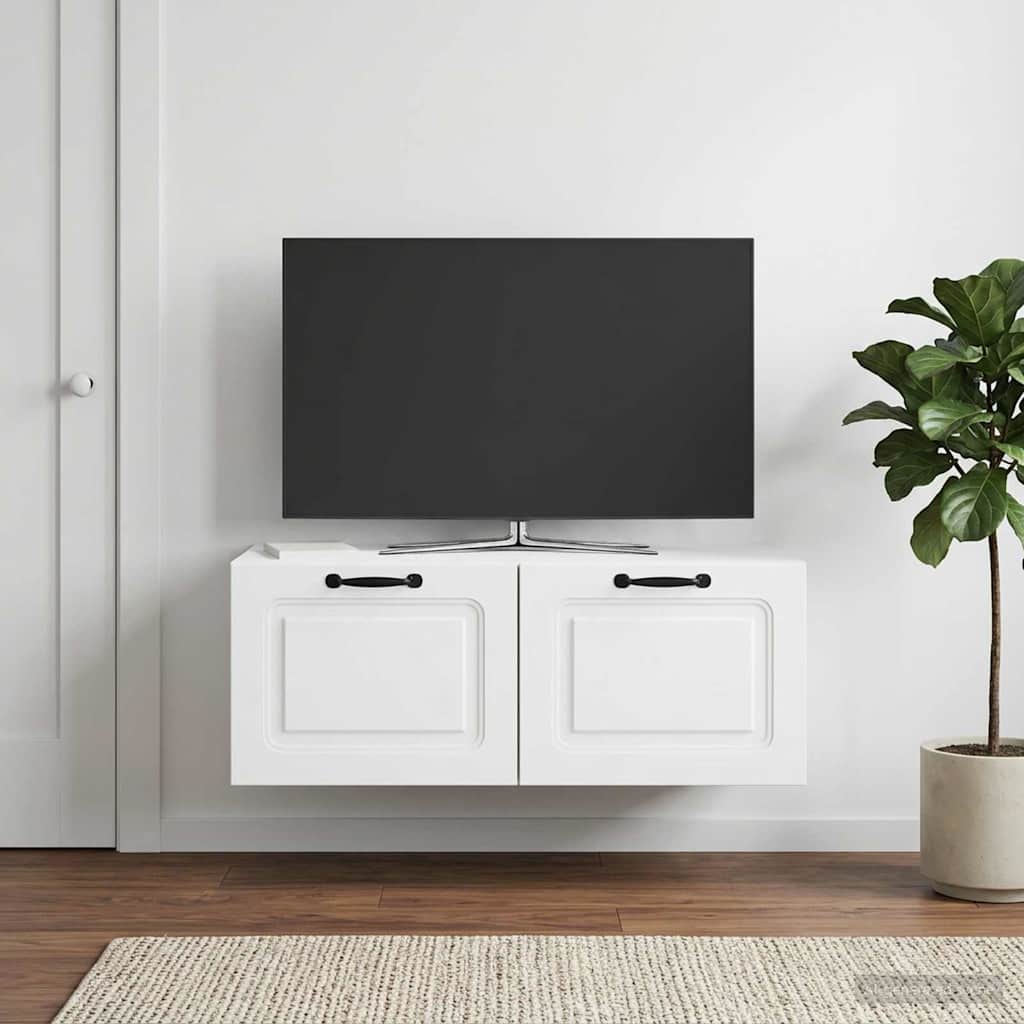 vidaXL Szafka RTV montowana na ścianie Biały 78,5 x 41 x 30 cm