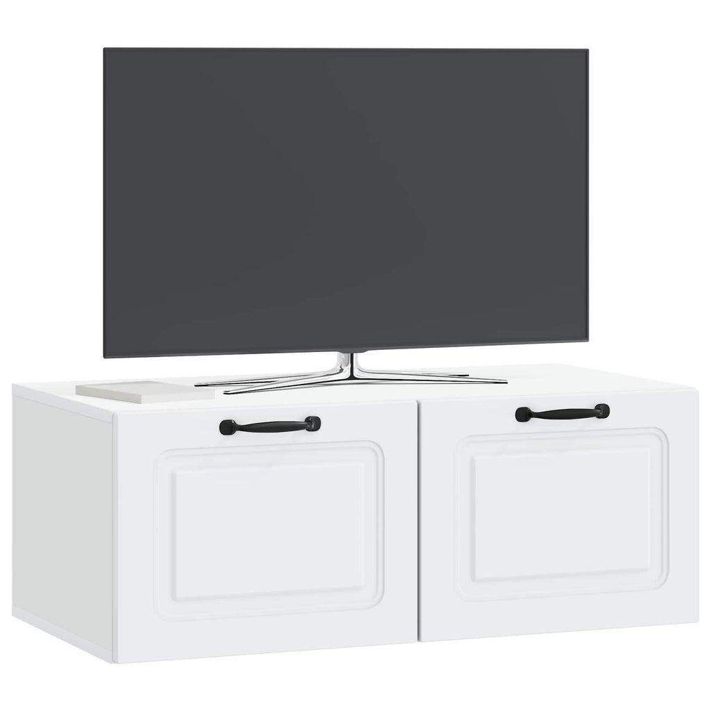 vidaXL Szafka RTV montowana na ścianie Biały 78,5 x 41 x 30 cm