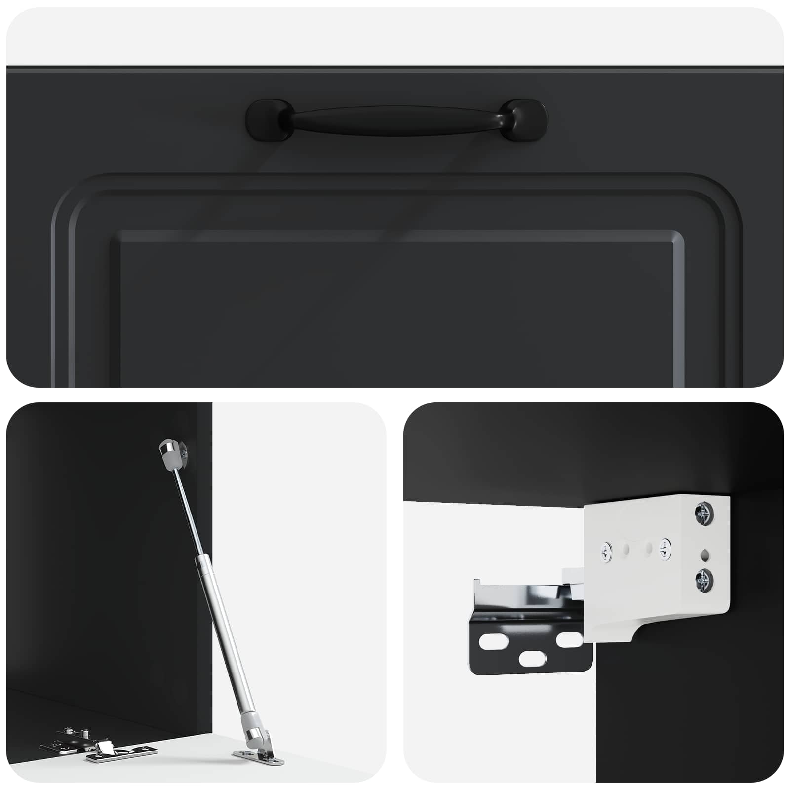 vidaXL Szafka RTV montowana na ścianie Czarny 78,5 x 41 x 30 cm