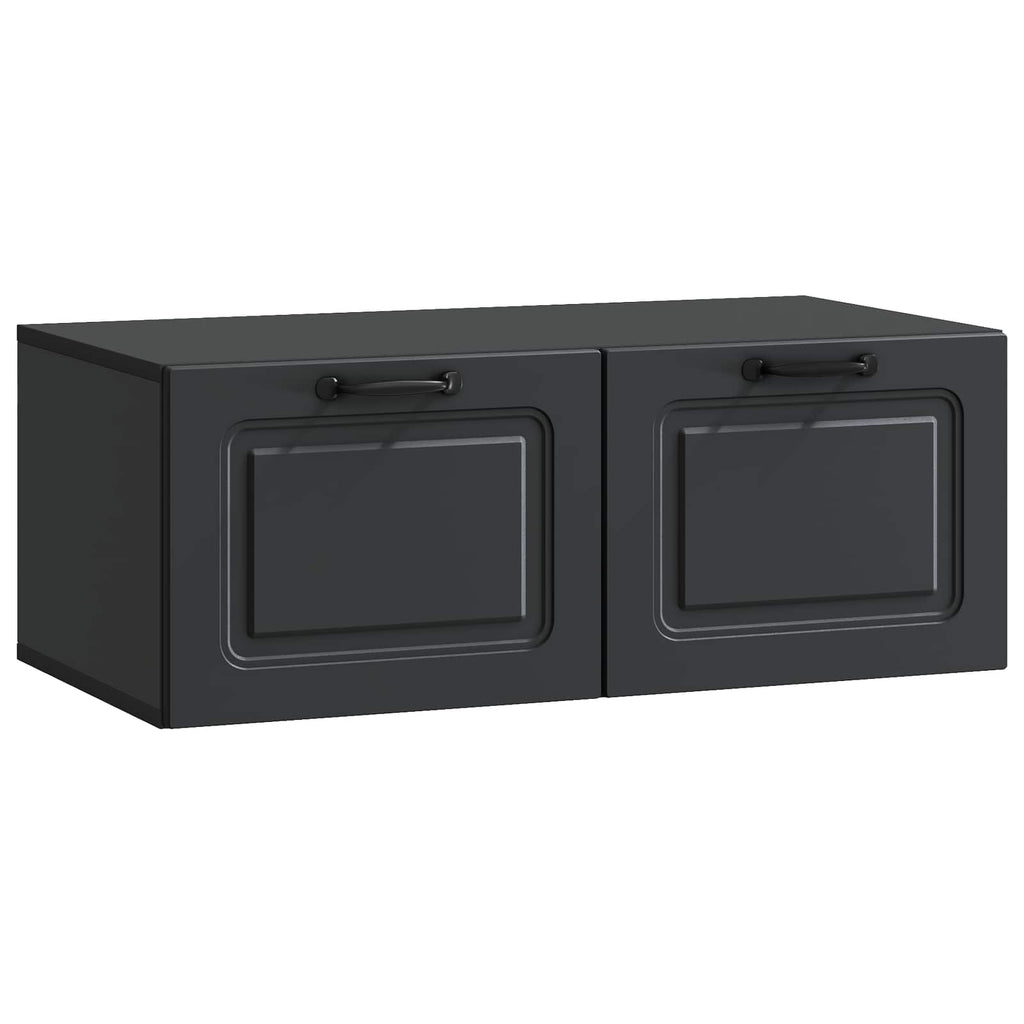 vidaXL Szafka RTV montowana na ścianie Czarny 78,5 x 41 x 30 cm